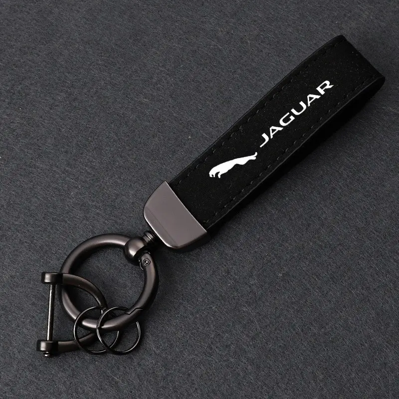 Leather Car Styling Keychain Keyring Key Holder Pendant For Jaguar X S F XF XE XJ XK XEL XFL XJL XJ6 XJS XKR XFR F-Type F-Pace Accessories