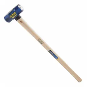212 MAIN Drop-Forged 6lb Sledge Hammer with Hickory Handle, Groz Engineering Hand Tool for Demolition Work, Low Vibration Design