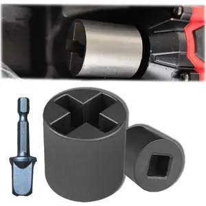 Universal Jack Socket Adapter for Hand Drill, Heavy-Duty Socket Converter for Scissor Car Jack, Rust-Resistant Steel, Easy Tire Change Tool