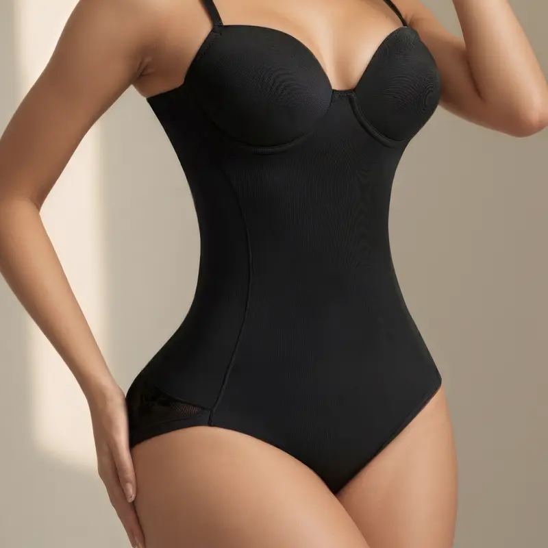 【Black Friday】Women's Deep-V Body-Shaping Bodysuit, Available in Sizes XS–XXL, Solid-Color Design for All-Season Wear