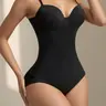 【Black Friday】Women's Deep-V Body-Shaping Bodysuit, Available in Sizes XS–XXL, Solid-Color Design for All-Season Wear