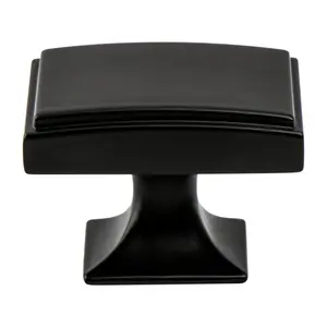212 MAIN Hearthstone Door Knob, 1.562 in. Thick, Long Matte Black Finish, Zinc Base Door Hardware