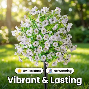 Realistic Violet Eucalyptus Flower Bouquet, Indoor Outdoor Holiday Decoration, Artificial Plant Arrangement, Perfect for Festive Settings