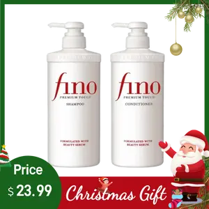 Fino Repair Shampoo+Conditioner 550ml+550ml - Nourishing Haircare with Royal Jelly & PCA for Smooth Silky Locks，christmas gift