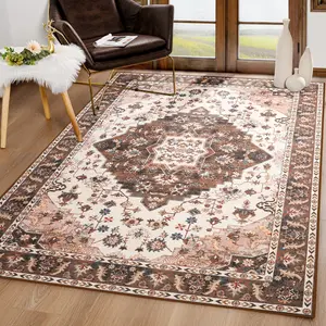 Vintage Boho Area Rug for Living Room and Bedroom Persian Rug with Classic Boho Design and Versatile Use Ideal for Elegant and Cozy Spaces