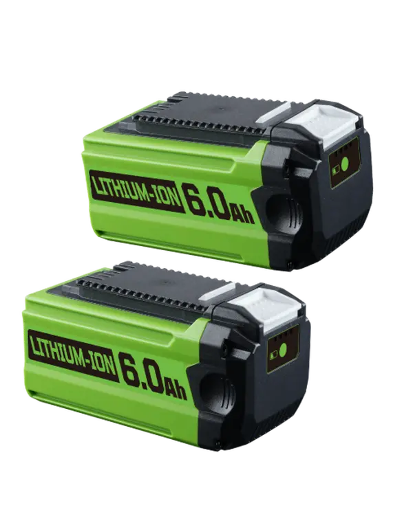40V 6.0Ah High Output Lithium Replacement Power Tool Battery, 29462 Replacement for Greenworks 40V Batteries with LED Indicator Light (29252,20202,22262,25312,25322,20642,22272,27062,21242), High Output Battery