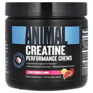 Animal Creatine Performance Chews, Fruit Punch, 120 Chewable Tablets
