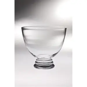 Majestic Gifts  Classic clear 9.5 in. High Quality Glass Footed Bowl, Tableware, European, Footed Base