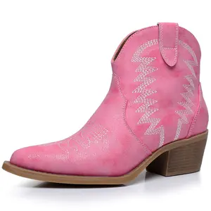 GLOBALWIN Women's Western Boots Ankle Cowboy Boots For Women