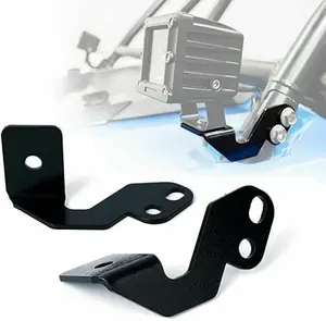 2pcs Rustproof Steel LED A-Pillar Cube Light Brackets - Double-Bolted Side Mounting Brackets for Polaris RZR XP 1000/900/800, Compatible with LED Lights for Vehicles and Motorcycles