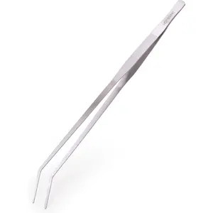 VORESTIC 23.6 Inch Stainless Steel Curved Aquarium Tweezers Long Fish Tank Feeding Tongs Reptile Terrarium Aquascaping Tool
