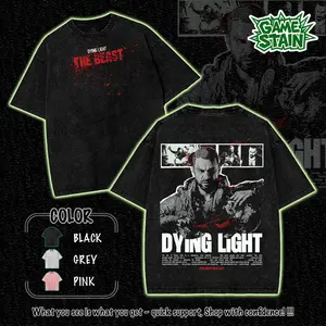 Dying Light: The Beast  V2 Tshirt, Vintage Washed raphic T-Shirt, Gamer Streetwear Unisex Top graphic tee unisex Menswear