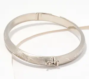 Judy Crowell Sterling Silver Diamond Cut Bangle