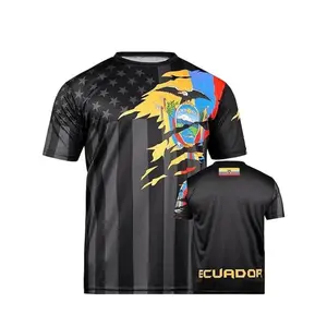 Men's USA & Ecuador Flag Mix Soccer Jersey, Ecuador Jersey Soccer, Jersey De Ecuador For Men Women