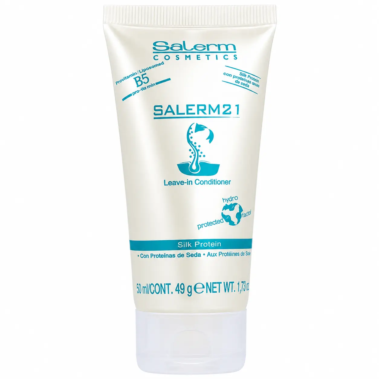 SALERM 21 B5 3-in-1 Leave-In Conditioner - Mask, Heat Protectant with Silk Protein | Hydrating Haircare Cream for Dry, Damaged Hair, 50ml