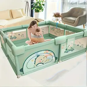 Baby Playpen, Little Hedgehog Baby Playpen, Baby Playpen With Gate Indoor And Outdoor Children's Activity Center With Non-Slip Base(No Foam Balls)