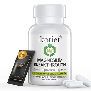 Magnesium Supplement for Sleep and Stress Relief Supports Relaxation and Muscle Recovery 60 Vegan Capsules