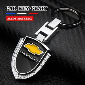 Chevrolet Shield Car Logo Metal Keychain, Luxury Automotive Emblem Key Holder, High-End Alloy Key Ring, Unisex Car Accessory