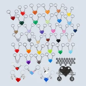 Matching Connecting Brick Keychain Couples Best Friends High Quality Durable Gifts for Him Her Anniversary Birthday Building Blocks Valentine's Day trendy keychain Heart