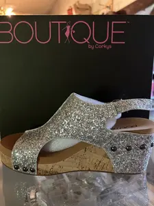 CORKY SILVER GLITTER CARLEY