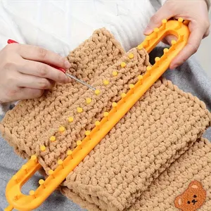 3 pieces/set 18.5in 14in 10in Scarf Knitting Loom DIY Knitting Craft Tool for Blankets, Scarves, Hats, Shawls Knitting & Sewing Tools Crochet Tools Accessories with Crochet Hooks Random Color (Accessory colors are random)
