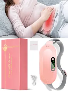 Heating Pad for Period Cramps, Portable Cordless Electric Belt Pain Relief Device with 6 Heat Levels and 4 Massage Modes, Menstrual Cramps and Cold, Gets Hot Tools Are Suitable For Women, Girls Gifts outdoorfun