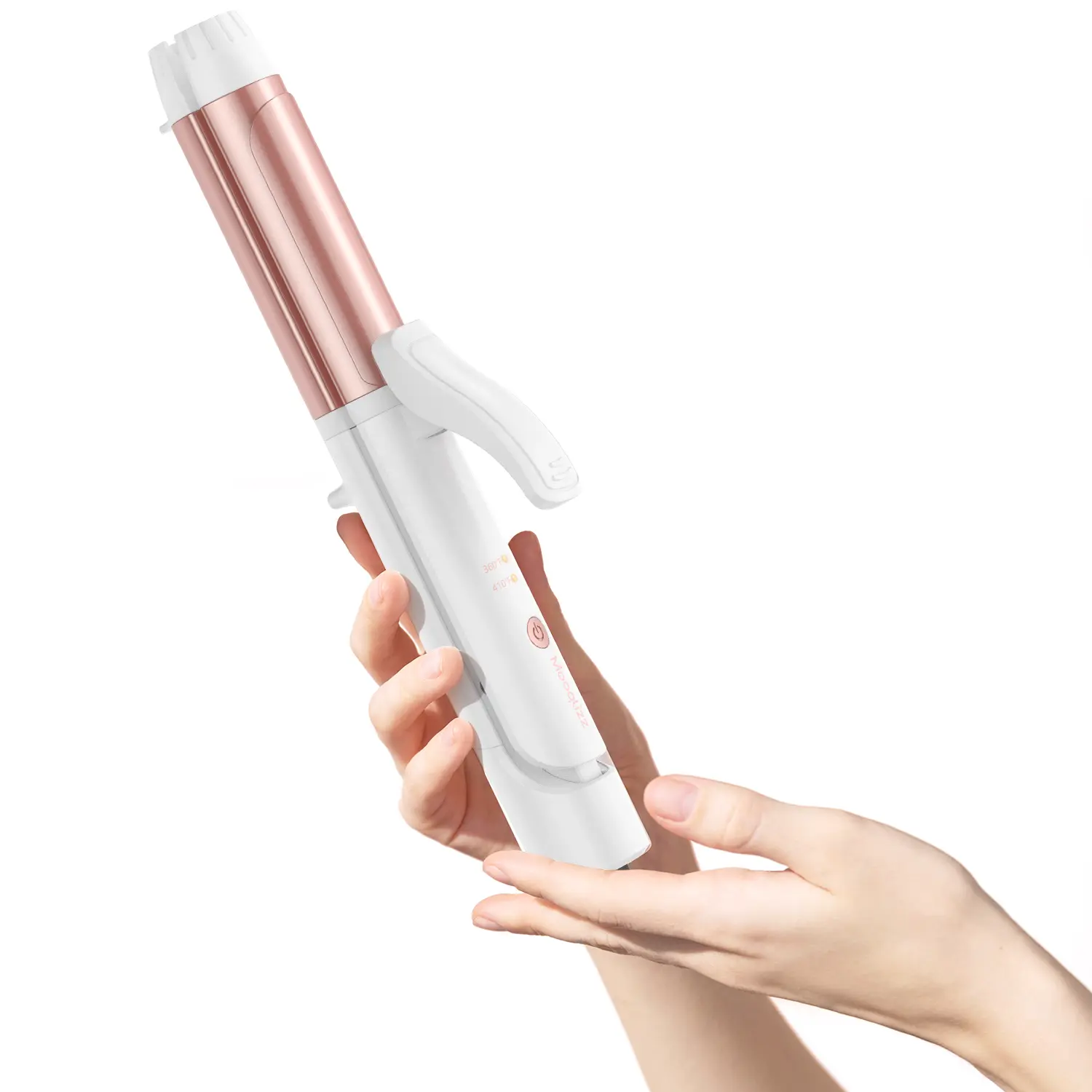 Mooqlizz Dual Voltage Curling Iron & Flat Iron in One for Travel - Compact Hair Styling Tool for On-the-Go Use