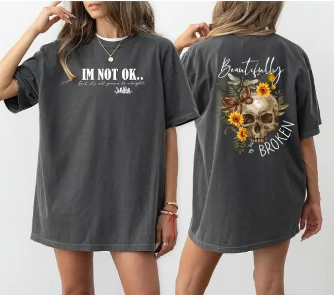 I'm Not Okay But It's All Gonna Be Alright T-Shirt, Unisex Graphic Tee, Summer Outfits