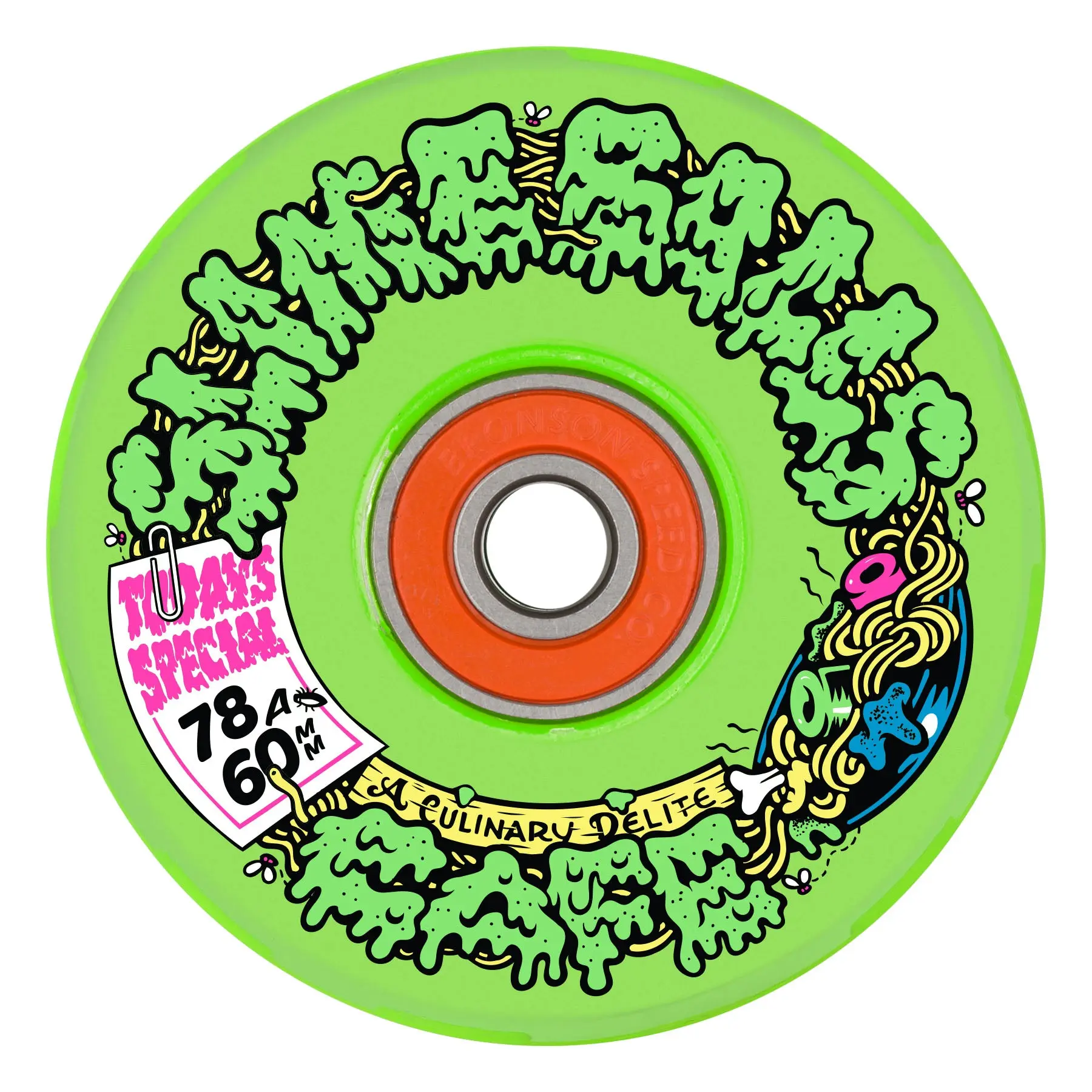 60mm SB Cafe 78a Slime Balls Light-Up Skateboard Wheels, Colored LED & LED Wheel Light Skateboard Parts, Colored Led Wheels Skateboard Parts