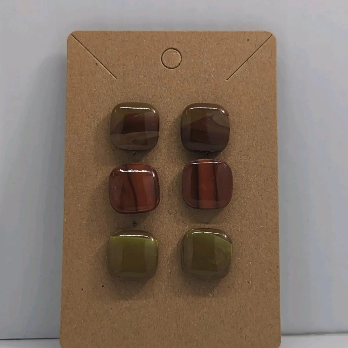 Mocha vibes stud set