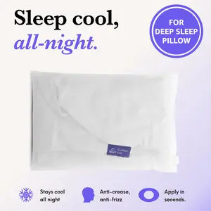 Deep Sleep Pillow Cover Only - Cushion Lab - Cooling Cover for Deep Sleep Pillow, Washable