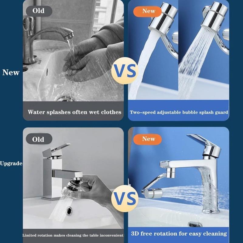 2026 Upgraded Universal Sink Faucet 1080° Rotating Faucet Extender with Upward Facial Mist, U Shaped Faucet Extender, 360° Faucet Aerator for Bathroom Kitchen, 4 Water Modes Adjustable (1)