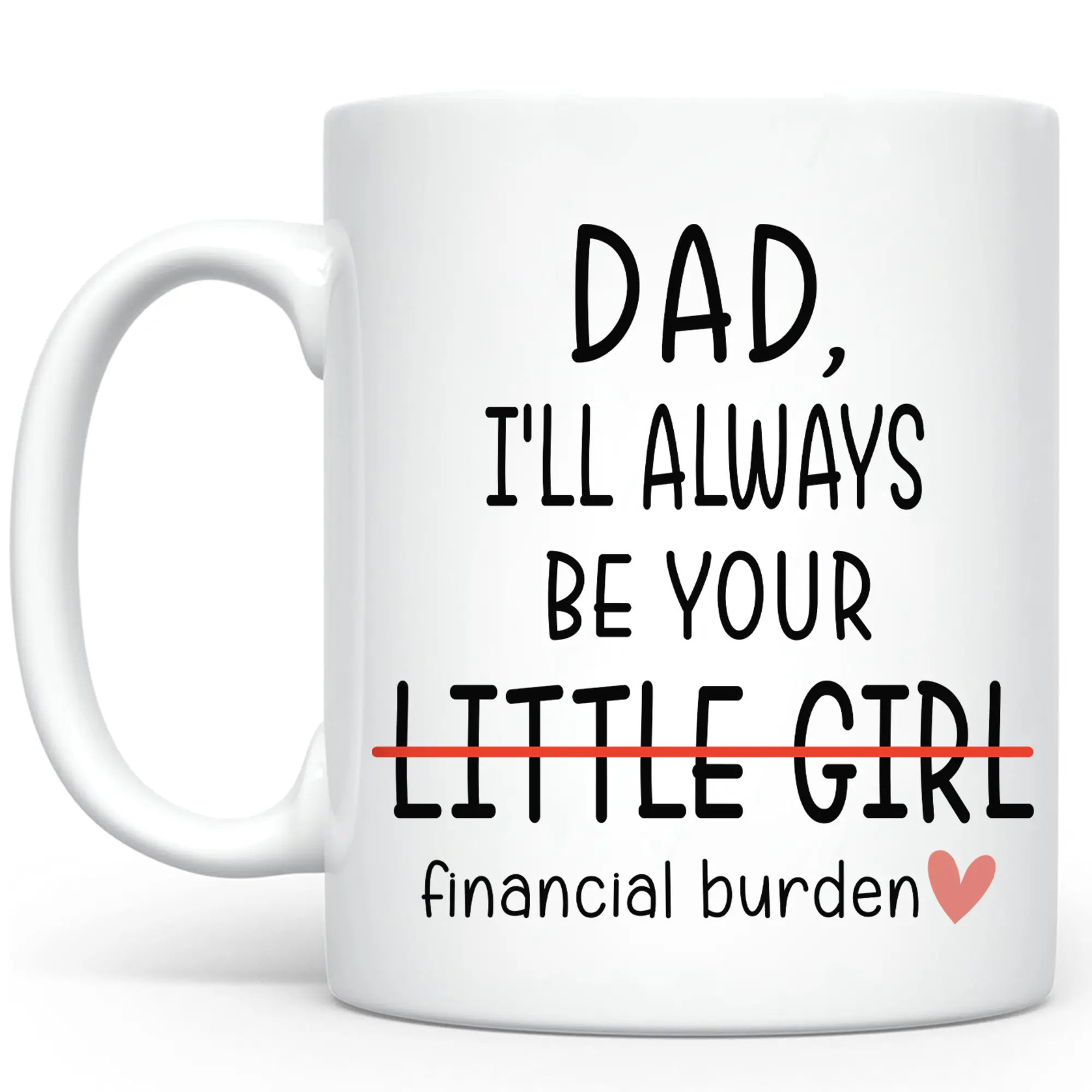 Funny Financial Burden Handle Mug - Gift For Dad, Christmas Gift For Him, Daughter’s Humorous Kitchen Drinkware