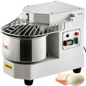 【Father's Day】VEVOR Commercial Food Mixer,  7.3Qt Capacity, 450W Dual Rotating Dough Kneading Machine with Food-grade Stainless Steel Bowl, Security Shield & Timer Included, Baking Equipment for Restaurant Pizzeria