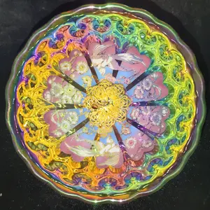 Rainbow Phoenix & Blossom Glow-in-the-Dark Artisan Porcelain Teacup