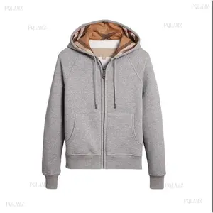 2025High-Quality British Style Hooded Sweatshirt for Men and Women, Women's Jacket, Full Zip Cardigan, Customizable Embroidery
