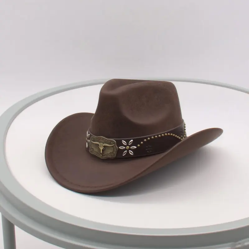 Women Rhinestone Star Cowgirl Hat Wide Brim Diamond Glitter  display picture 1