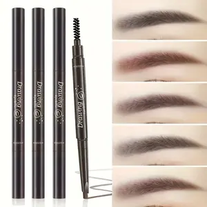 3Pcs Silky Eyebrow Pencil Long Lasting Natural Makeup Waterproof Sweatproof Brow Pens Easy To Glide High Pigmented Buildable Suitable To Beginner Cosmetic