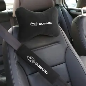 Car Seat Neck Pillow Headrest, Seatbelt Shoulder Safety Pad Protector, for Subaru Impreza Forester Tribeca Wrx Outback Accessories