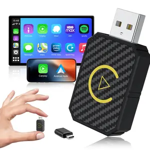 Upgrade Version - Wireless CarPlay Adapter - 2-in-1 Wireless CarPlay & Android Auto Adapter for Factory Wired Cars, Easier Connectivity Compatibility Stable