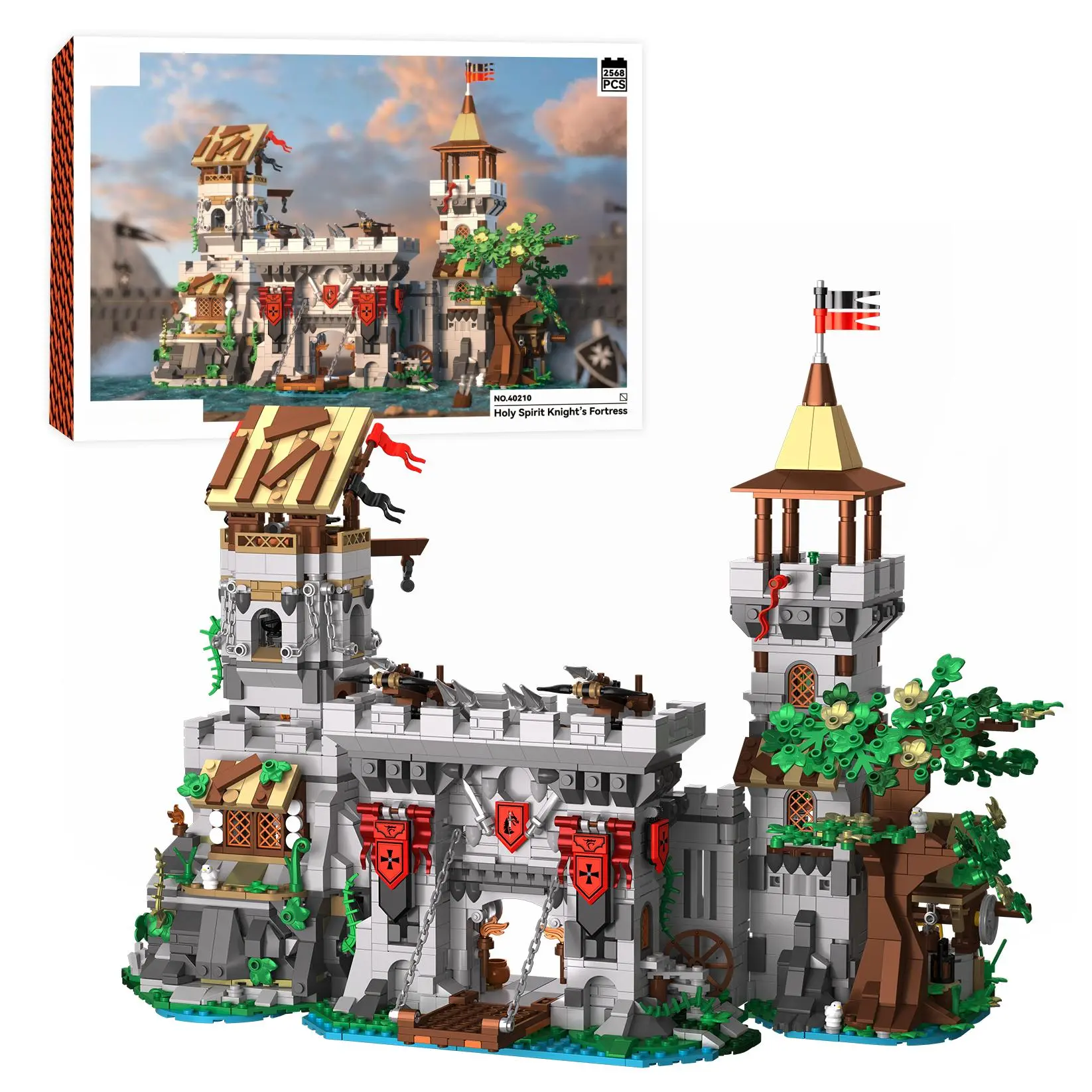 2568PCS Architecture Castle Building Set for Adult, 2 in 1 Fortress Architecture Building Block, House Collection STEM educational Toy, Home Office Decor and Creative Gift for Teen Boy summerwins