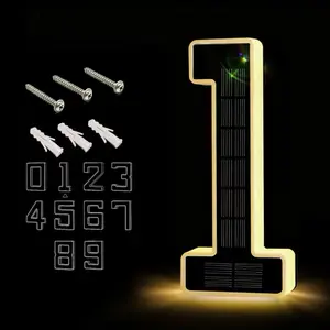 LED Solar Powered House Numbers - with solar Letter Options