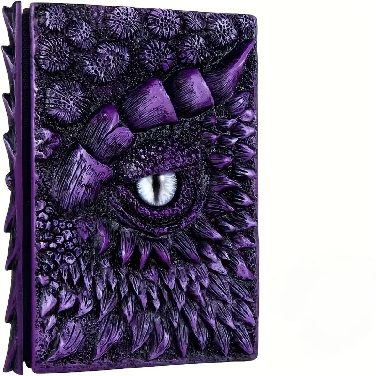 Retro Dragon Eye Notebook, Embossed Hard Cover Loose Leaf Journal, Handmade Resin Cover Diary, 3D Scale Texture Memo Book, Gothic Fantasy Writing Journal, Collectible Gift Notebook in Assorted Colors
