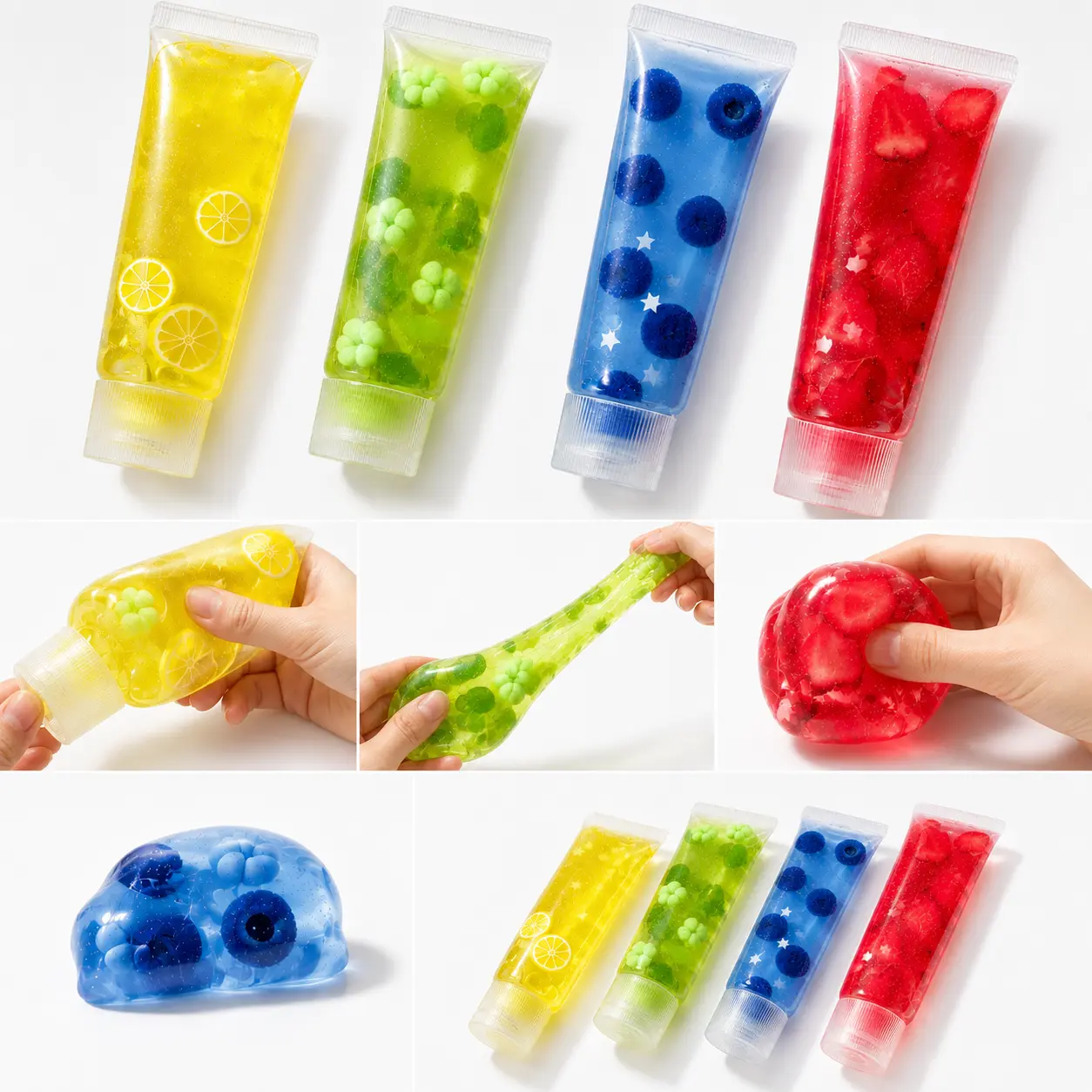 Satisfying Clear Gel Squeeze Toy, Toothpaste Tube Fidget Toy, Soft Sensory Squishy Toy, Fun Stress Relief ASMR Gadget