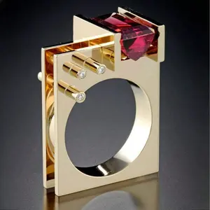 One Piece of Stylish Square-Shaped Rings Suitable for Both Men And Women, Perfect for Everyday Wear, Hip Hop Style, And Special Occasions Like Mother'S Day, Father'S Day, And Christmas.