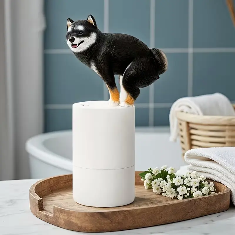 Stxxno White Fun Animal Series Plastic Hand Soap & Lotion Dispensers, Unisex Bathroom Washer Supplies, Ideal Gift Option, Installation
