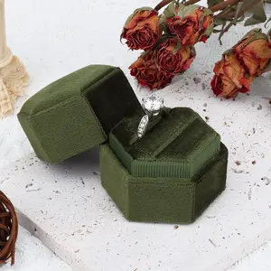Velvet Ring Box, Jewelry Wedding Ring Box, Proposal Ring Box, Ring Case for Wedding, Birthday, Valentine's Day, Ceremony, Gift