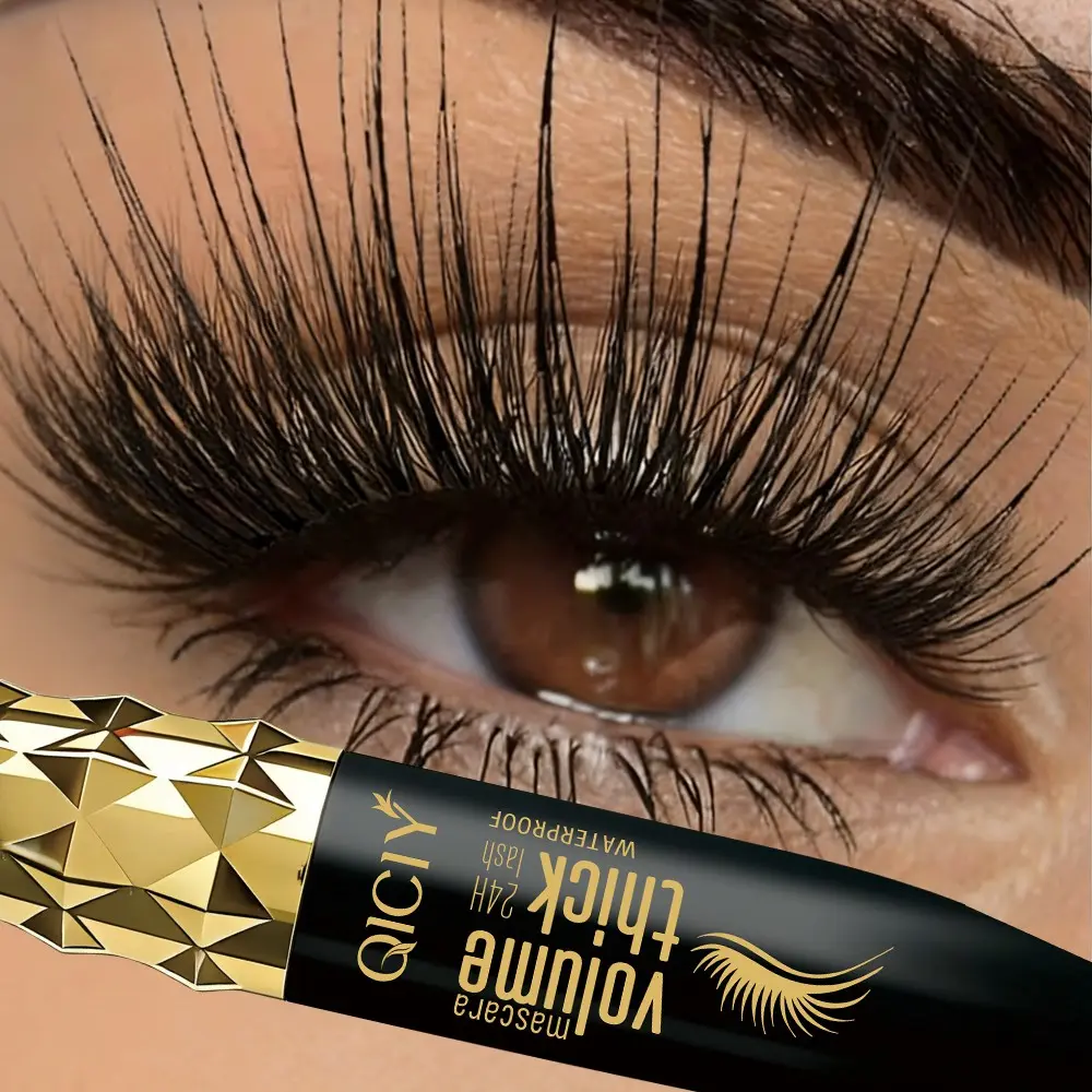 Waterproof Mascara, Voluminous Mascara, Volume & Length Formula for 24HR Lash Lift, Smudge-Resistant & Clump-Resistant, No Clumping or Flaking, Vegan & Cruelty-Free Lengthening & Volumizing Black Mascara