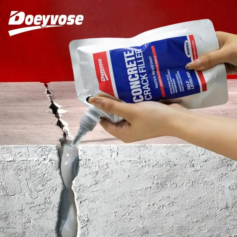 Concrete Crack Filler, Quick-drying Self-leveling Waterproof Repair Solution, Wall Repair Paste for Walls, Roofs, and Floors, Suitable for RVs and Outdoor Pavements, Caulking, Adhesives, Heavy Duty, Concrete Sealant Waterproof