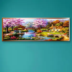 Landscape Pattern Diamond Art Colorful Painting Kit without Frame, Decorative Diamond Art Crafts for Beginner, DIY Home Ornaments, Diamond Painting Kits